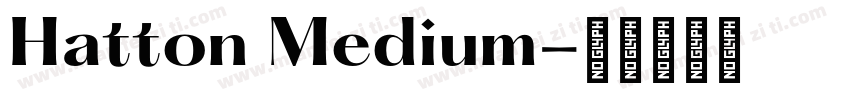 Hatton Medium字体转换